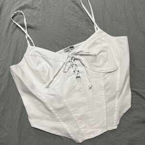 Fashion Nova white corset top